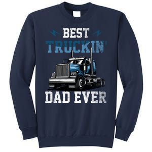 Best Truckin Dad Ever American Flag Father's Day Sweatshirt