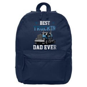 Best Truckin Dad Ever American Flag Father's Day 16 in Basic Backpack