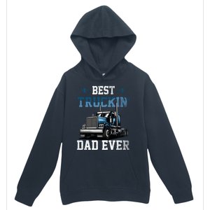 Best Truckin Dad Ever American Flag Father's Day Urban Pullover Hoodie