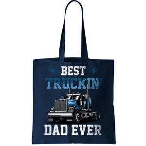 Best Truckin Dad Ever American Flag Father's Day Tote Bag