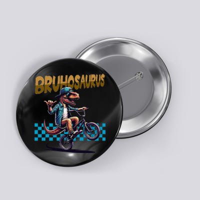 Bruhosaurus Trex Dinosaur Riding Bmx Bike Bruh Button