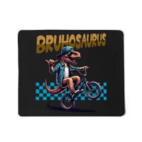 Bruhosaurus Trex Dinosaur Riding Bmx Bike Bruh Mousepad