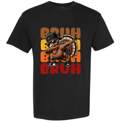 Bruh Turkey Dabbing Thanksgiving For Funny Garment-Dyed Heavyweight T-Shirt