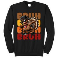 Bruh Turkey Dabbing Thanksgiving For Funny Sweatshirt