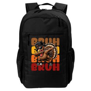 Bruh Turkey Dabbing Thanksgiving For Funny Daily Commute Backpack