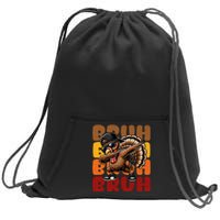 Bruh Turkey Dabbing Thanksgiving For Funny Sweatshirt Cinch Pack Bag