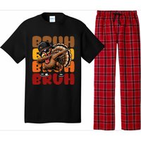 Bruh Turkey Dabbing Thanksgiving For Funny Pajama Set