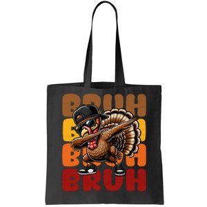 Bruh Turkey Dabbing Thanksgiving For Funny Tote Bag