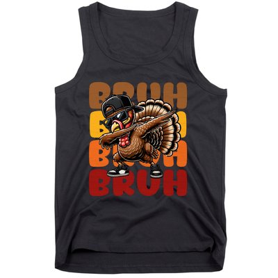 Bruh Turkey Dabbing Thanksgiving For Funny Tank Top