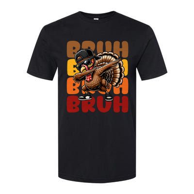 Bruh Turkey Dabbing Thanksgiving For Funny Softstyle CVC T-Shirt