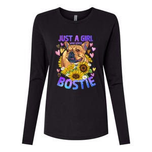 Boston Terrier Dog Lover Funny Cute Puppy Gift Womens Cotton Relaxed Long Sleeve T-Shirt