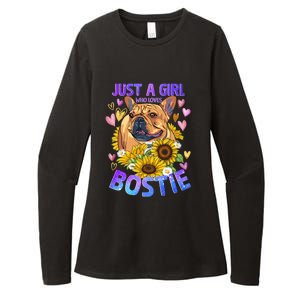 Boston Terrier Dog Lover Funny Cute Puppy Gift Womens CVC Long Sleeve Shirt