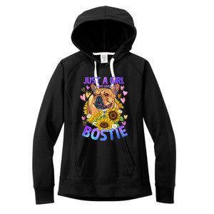 Boston Terrier Dog Lover Funny Cute Puppy Gift Women's Fleece Hoodie