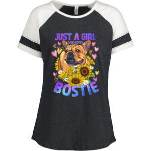 Boston Terrier Dog Lover Funny Cute Puppy Gift Enza Ladies Jersey Colorblock Tee