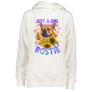 Boston Terrier Dog Lover Funny Cute Puppy Gift Womens Funnel Neck Pullover Hood