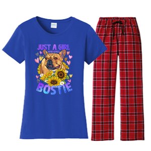 Boston Terrier Dog Lover Funny Cute Puppy Gift Women's Flannel Pajama Set