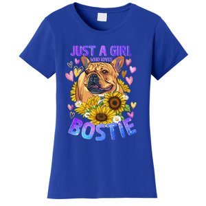 Boston Terrier Dog Lover Funny Cute Puppy Gift Women's T-Shirt