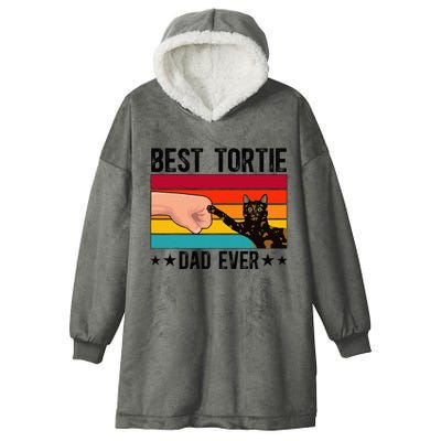 Best Tortie Dad Tortoiseshell Cat Owner Tortie Cat Lover Hooded Wearable Blanket