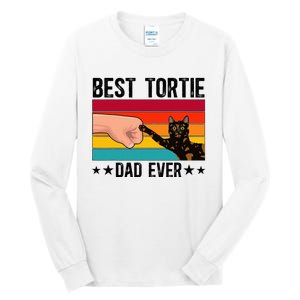 Best Tortie Dad Tortoiseshell Cat Owner Tortie Cat Lover Tall Long Sleeve T-Shirt