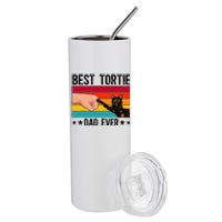 Best Tortie Dad Tortoiseshell Cat Owner Tortie Cat Lover Stainless Steel Tumbler