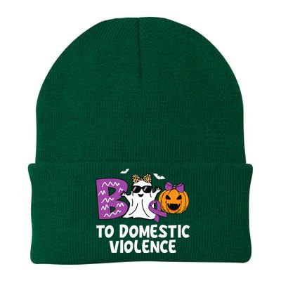 Boo To Domestic Violence Domestic Violence Awareness Knit Cap Winter Beanie