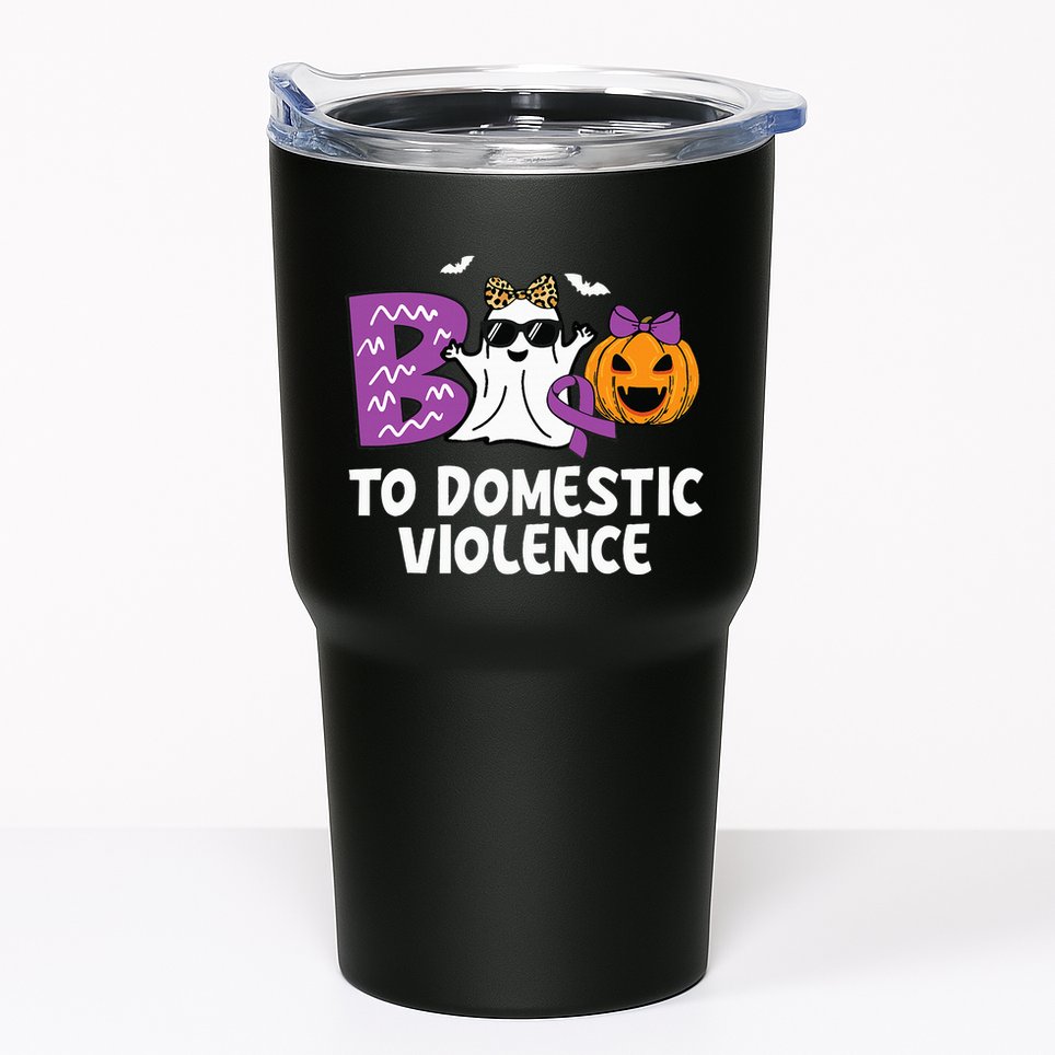 Boo To Domestic Violence Domestic Violence Awareness Tumbler