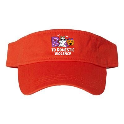 Boo To Domestic Violence Domestic Violence Awareness Valucap Bio-Washed Visor