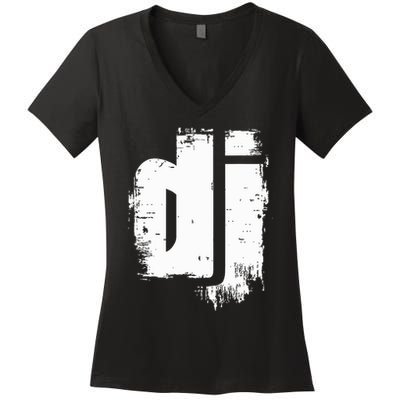 Be The Disc Jockey Stylish Dj Women's V-Neck T-Shirt
