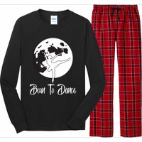 Born To Dance Silhouette Dancing Moon Dancer Xmas Gift Long Sleeve Pajama Set