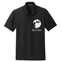 Born To Dance Silhouette Dancing Moon Dancer Xmas Gift Dry Zone Grid Polo