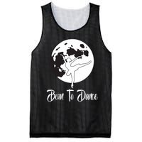 Born To Dance Silhouette Dancing Moon Dancer Xmas Gift Mesh Reversible Basketball Jersey Tank