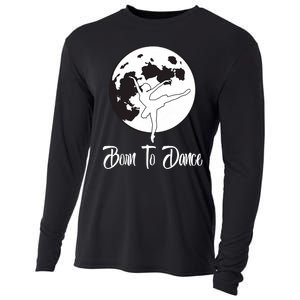 Born To Dance Silhouette Dancing Moon Dancer Xmas Gift Cooling Performance Long Sleeve Crew