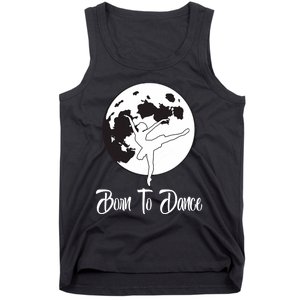 Born To Dance Silhouette Dancing Moon Dancer Xmas Gift Tank Top