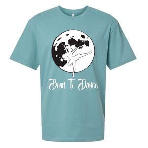 Born To Dance Silhouette Dancing Moon Dancer Xmas Gift Sueded Cloud Jersey T-Shirt