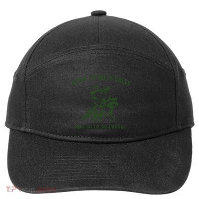 Born To Dilly Dally Funny Frog Meme Silly Frog Mental Health 7-Panel Snapback Hat