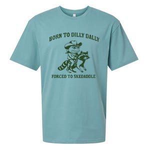 Born To Dilly Dally Funny Frog Meme Silly Frog Mental Health Sueded Cloud Jersey T-Shirt