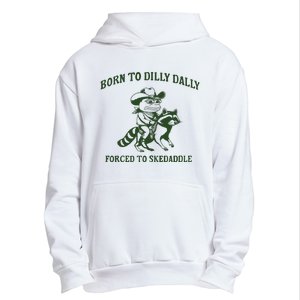 Born To Dilly Dally Funny Frog Meme Silly Frog Mental Health Urban Pullover Hoodie