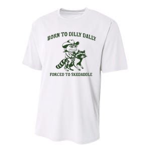 Born To Dilly Dally Funny Frog Meme Silly Frog Mental Health Performance Sprint T-Shirt