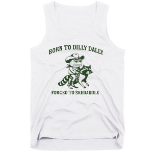 Born To Dilly Dally Funny Frog Meme Silly Frog Mental Health Tank Top