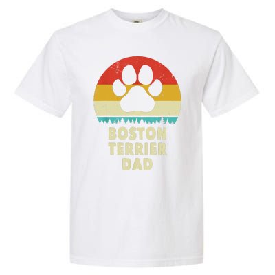 Boston Terrier Dad Funny Bostie Dog Vintage Gift Dad Garment-Dyed Heavyweight T-Shirt