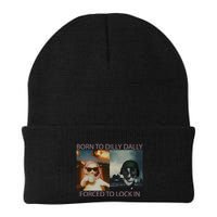 Born To Dilly Dally Forced To Lock In Cat Meme Beanie