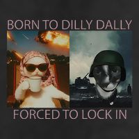 Born To Dilly Dally Forced To Lock In Cat Meme Trucker Hat