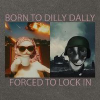 Born To Dilly Dally Forced To Lock In Cat Meme Cotton Canvas Backpack