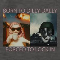 Born To Dilly Dally Forced To Lock In Cat Meme Vector Backpack