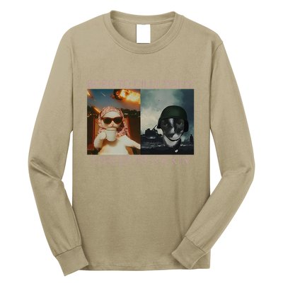 Born To Dilly Dally Forced To Lock In Cat Meme Long Sleeve Shirt