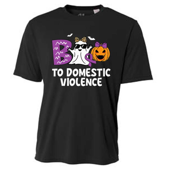 Boo To Domestic Violence Domestic Violence Awareness Cooling Performance Crew T-Shirt