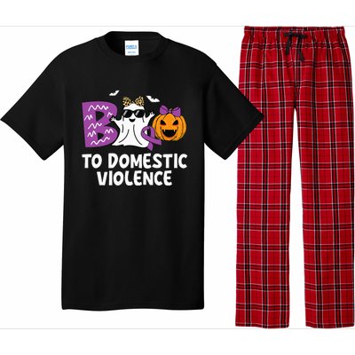 Boo To Domestic Violence Domestic Violence Awareness Pajama Set