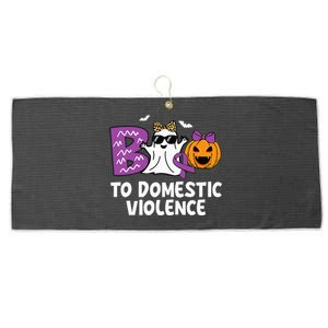 Boo To Domestic Violence Domestic Violence Awareness Large Microfiber Waffle Golf Towel