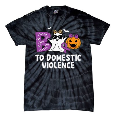 Boo To Domestic Violence Domestic Violence Awareness Tie-Dye T-Shirt