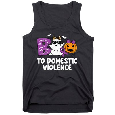 Boo To Domestic Violence Domestic Violence Awareness Tank Top